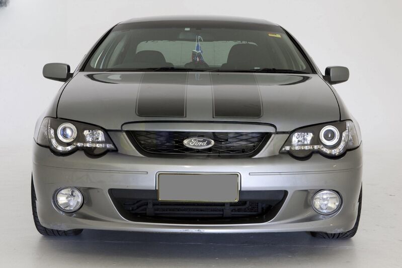 Black DRL LED Headlights Fit For Ford Falcon BA BF XR6 XR8 2002-2008
