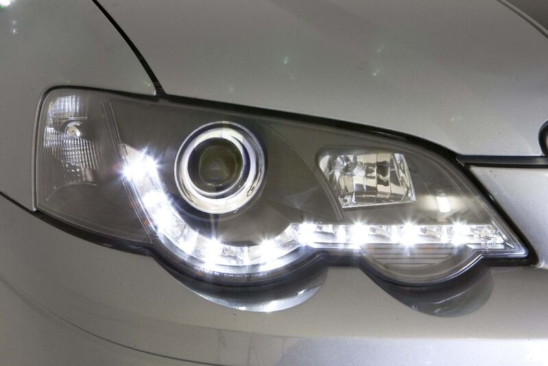 Black DRL LED Headlights Fit For Ford Falcon BA BF XR6 XR8 2002-2008
