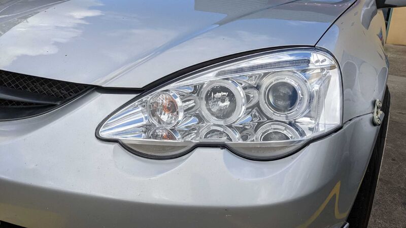 Clear LED Angel-Eyes Projector Headlights Fit For Honda Integra DC5 Type S Type R 2001-2003