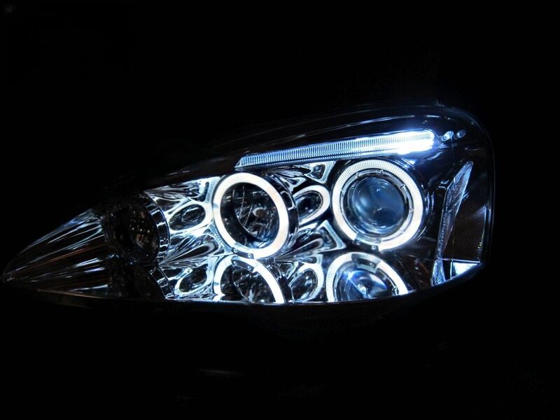 Clear LED Angel-Eyes Projector Headlights Fit For Honda Integra DC5 Type S Type R 2001-2003