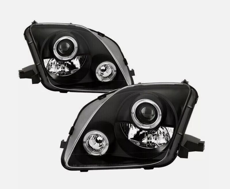 Black CCFL Angle Eye Projector Headlights Fit For Honda Prelude VtiR VtiS Type S 1996-2001