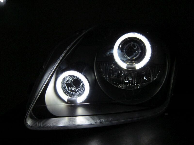 Black CCFL Angle Eye Projector Headlights Fit For Honda Prelude VtiR VtiS Type S 1996-2001