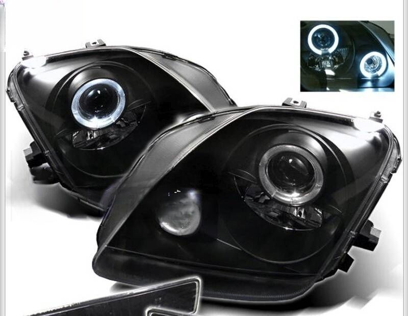 Black CCFL Angle Eye Projector Headlights Fit For Honda Prelude VtiR VtiS Type S 1996-2001