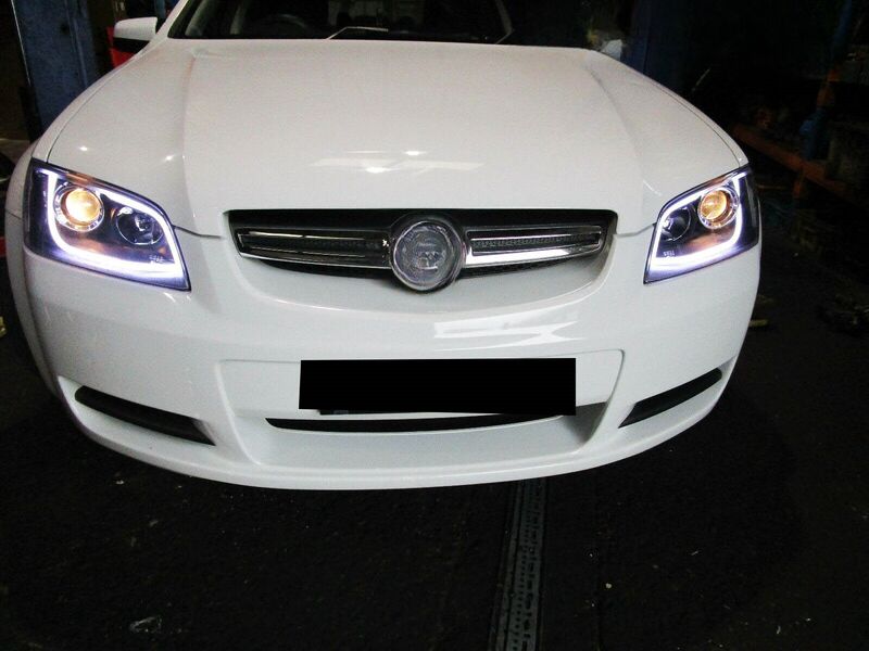 3D DRL LED Projector Headlights Fit For Holden Commodore VE HSV SV8 S1 2006-2010