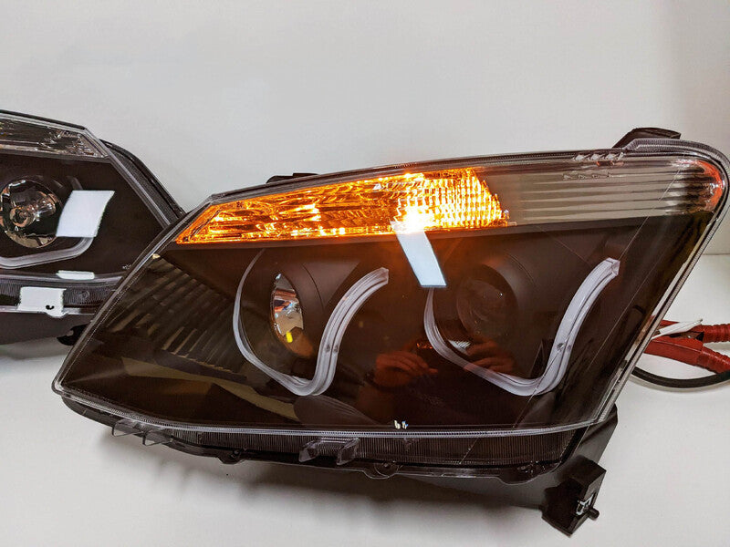 Back LED DRL Projector Headlights Fit For Isuzu D-MAX DMAX UTE 2012-2016
