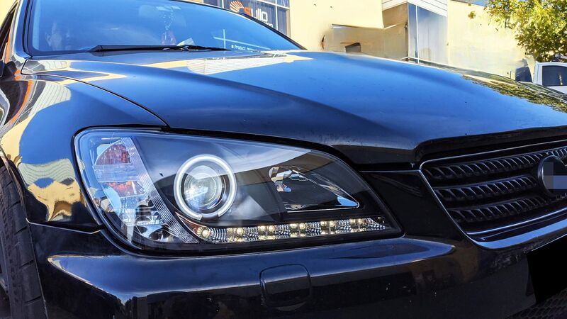 Black CCFL DRL Projector Headlights Fit For Lexus IS200 IS300 Toyota Altezza 1999-2005
