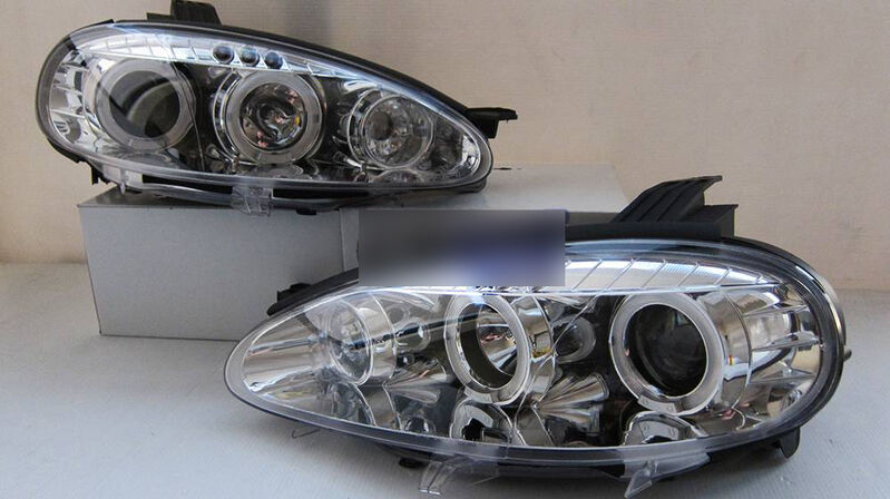 Clear LED Angel Eyes Projector Head Lights Fit For Mazda MX5 NB 2001-2005