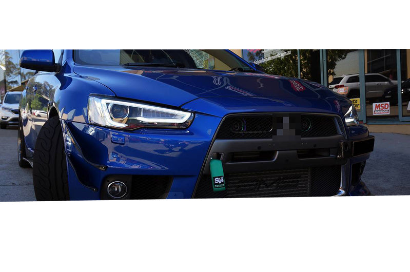 3D Neon LED DRL Projector Headlights Fit For Mitsubishi Lancer CJ EVO X VRX 2007-2017