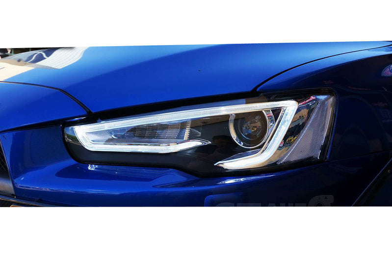 3D Neon LED DRL Projector Headlights Fit For Mitsubishi Lancer CJ EVO X VRX 2007-2017