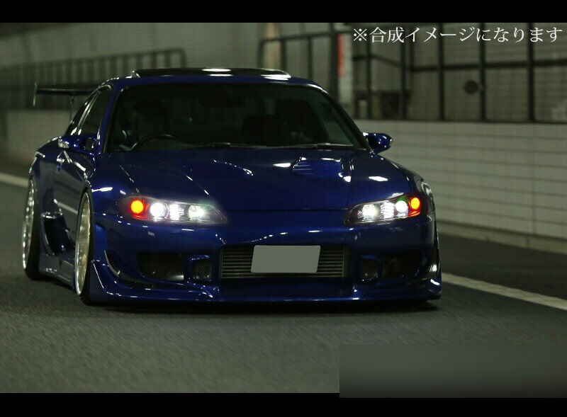 COPLUS Dual LED Projector Head Lights LED Indicators Fit For Nissan 200SX S15 Silvia 1999-2002