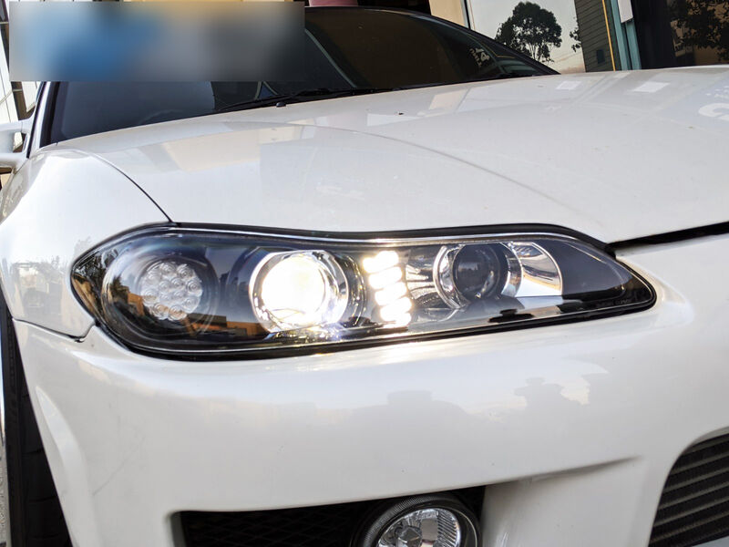 COPLUS Dual LED Projector Head Lights LED Indicators Fit For Nissan 200SX S15 Silvia 1999-2002