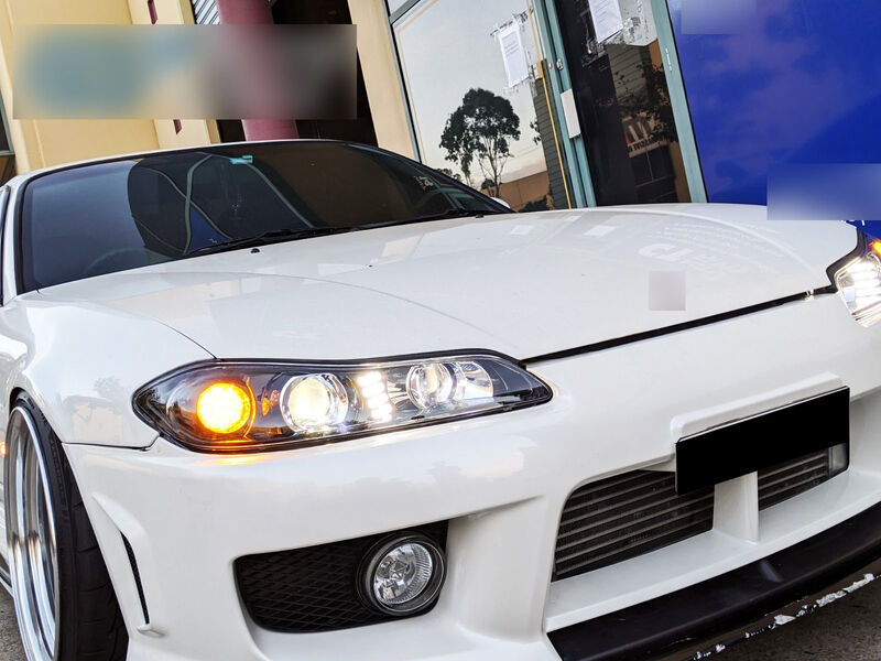 COPLUS Dual LED Projector Head Lights LED Indicators Fit For Nissan 200SX S15 Silvia 1999-2002