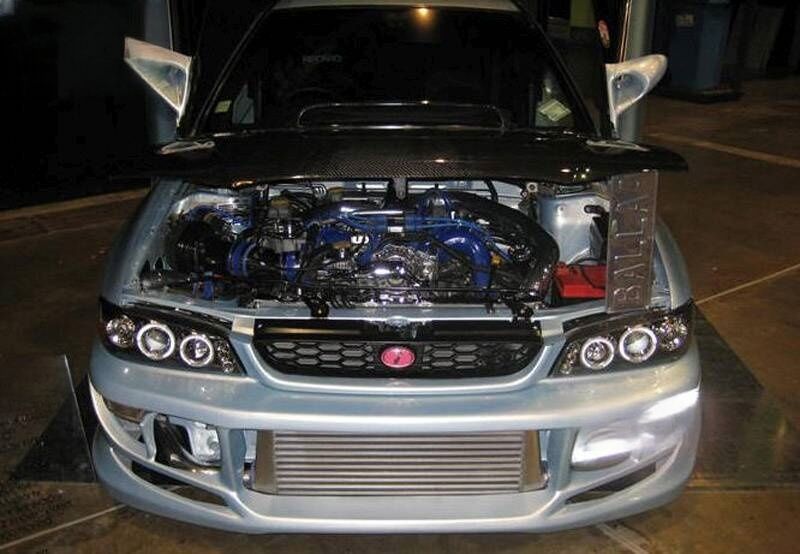 Black Angel Eye LED Projector Headlights Fit For Subaru Impreza WRX STI GC8 1992-2000