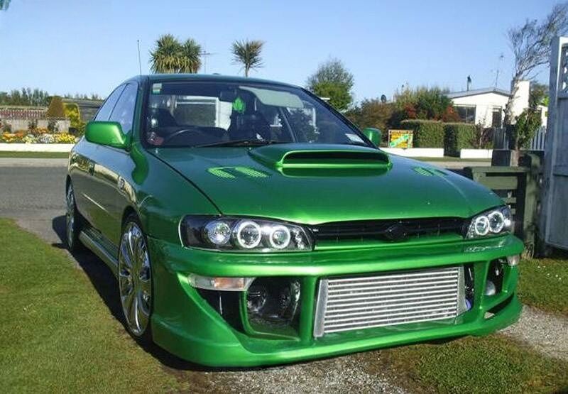 Black Angel Eye LED Projector Headlights Fit For Subaru Impreza WRX STI GC8 1992-2000