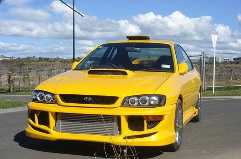 Black Angel Eye LED Projector Headlights Fit For Subaru Impreza WRX STI GC8 1992-2000