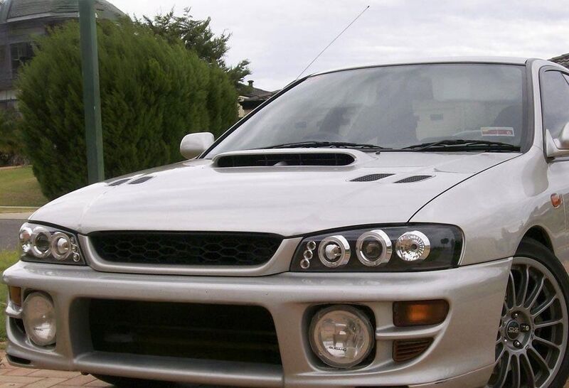 Black Angel Eye LED Projector Headlights Fit For Subaru Impreza WRX STI GC8 1992-2000