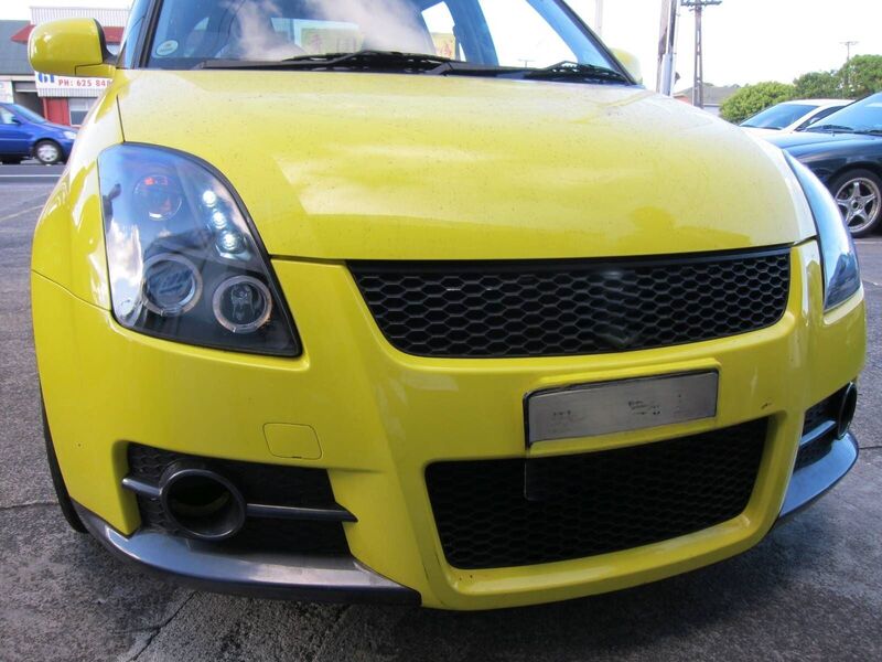 Black LED Angel Eyes Projector Headlights Fit For Suzuki Swift Sport 2004-2010