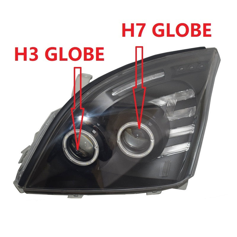 Smoke Angel Eye LED Headlights Fit For Toyota Prado 120 Series 02-09 Pair