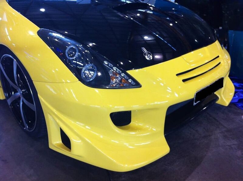 Black CCFL Angel-Eyes Projector Head Lights Fit For Toyota Celica SS2 1999-2005