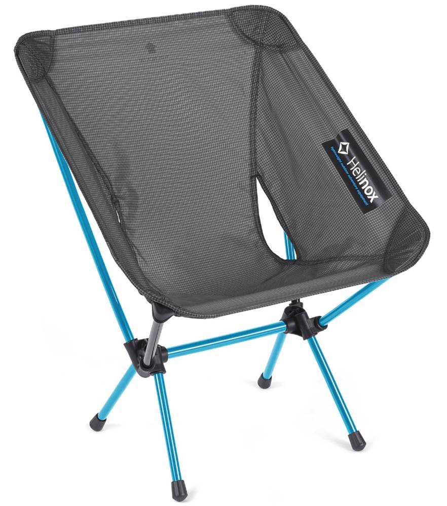 Chair Zero L Black with Cyan Blue Frame
