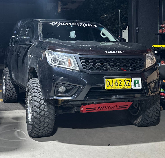 2014 NISSAN NAVARA NP300 SKID PLATE RED