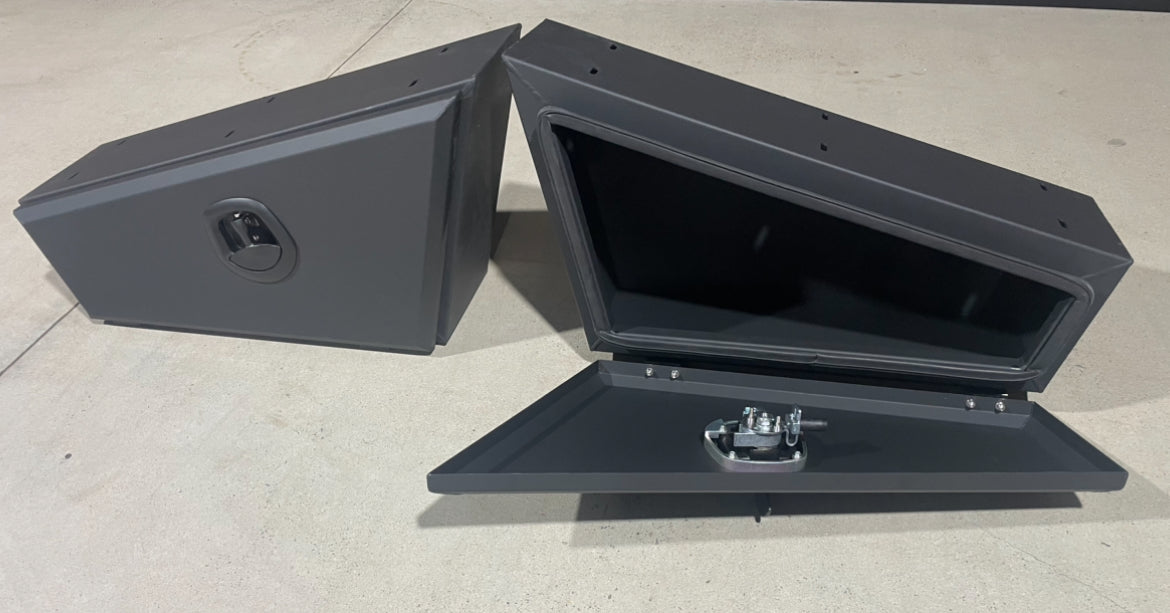 Under Tray Toolboxes Ute Under Body Tool Box (Matt black) pair