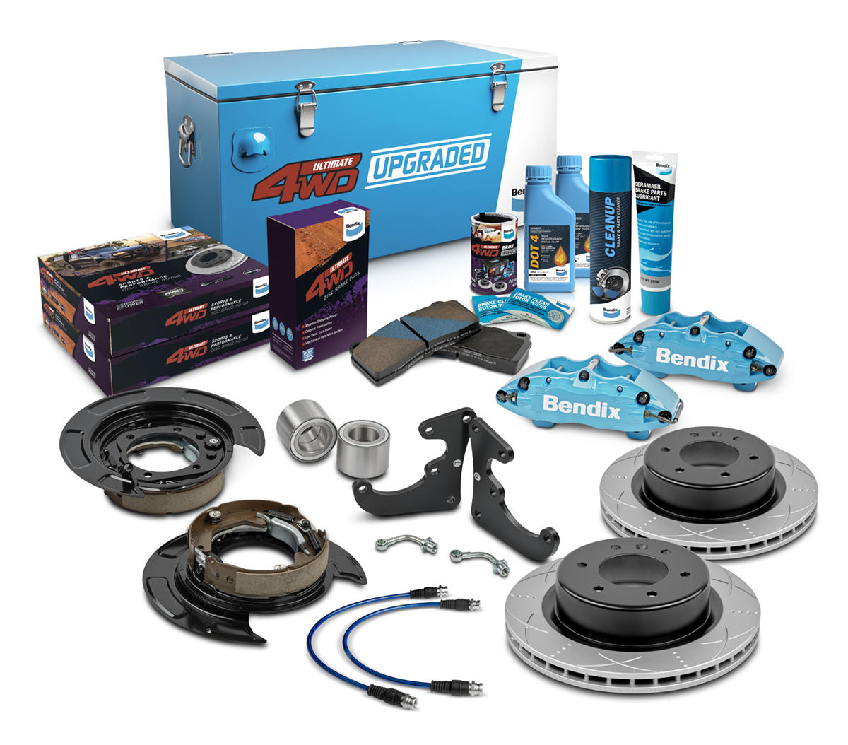 Rear 2" Big Brake Upgrade Kit to suit Ford Ranger PX I, PX II & PX III with 4-Pot Caliper & 15" or larger wheels