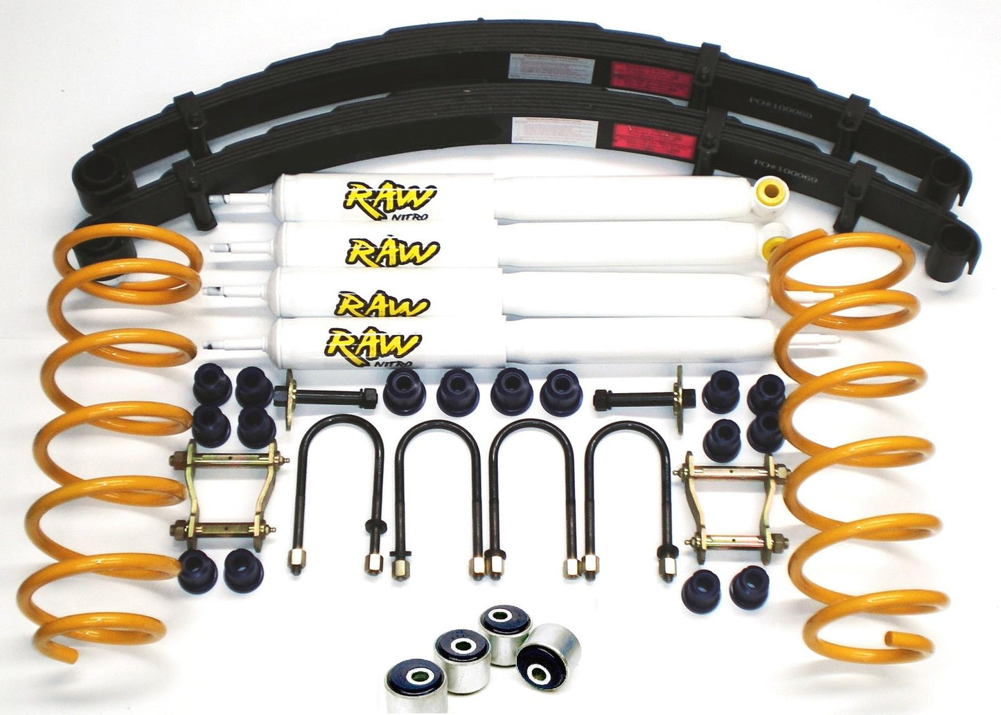 2 Inch 50mm RAW Nitro 4x4 Lift Kit to suit Toyota Landcruiser 76 Series 2007-on