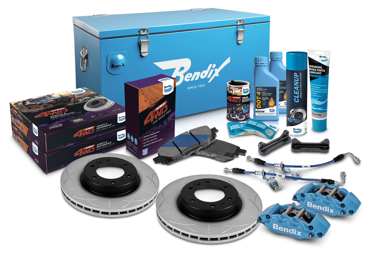 Front 0-2" Big Brake Upgrade Kit to suit Isuzu D-Max 2020-on with 18" wheels or larger
