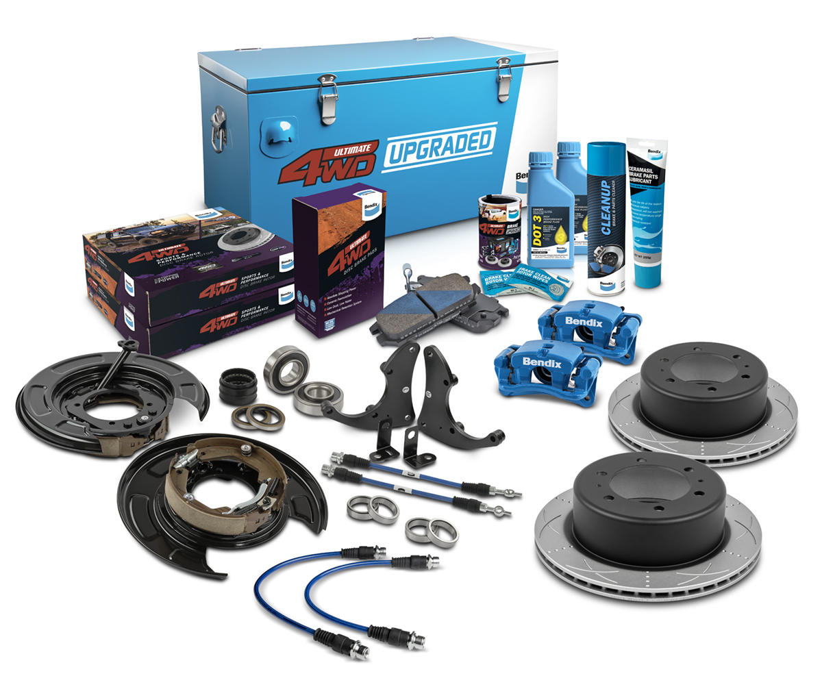 Rear 0" 4WD Drum Upgrade Kit to suit Toyota Hilux KUN26 & GGN25 up to 07/2008 requires 15" wheels or larger, with VSC