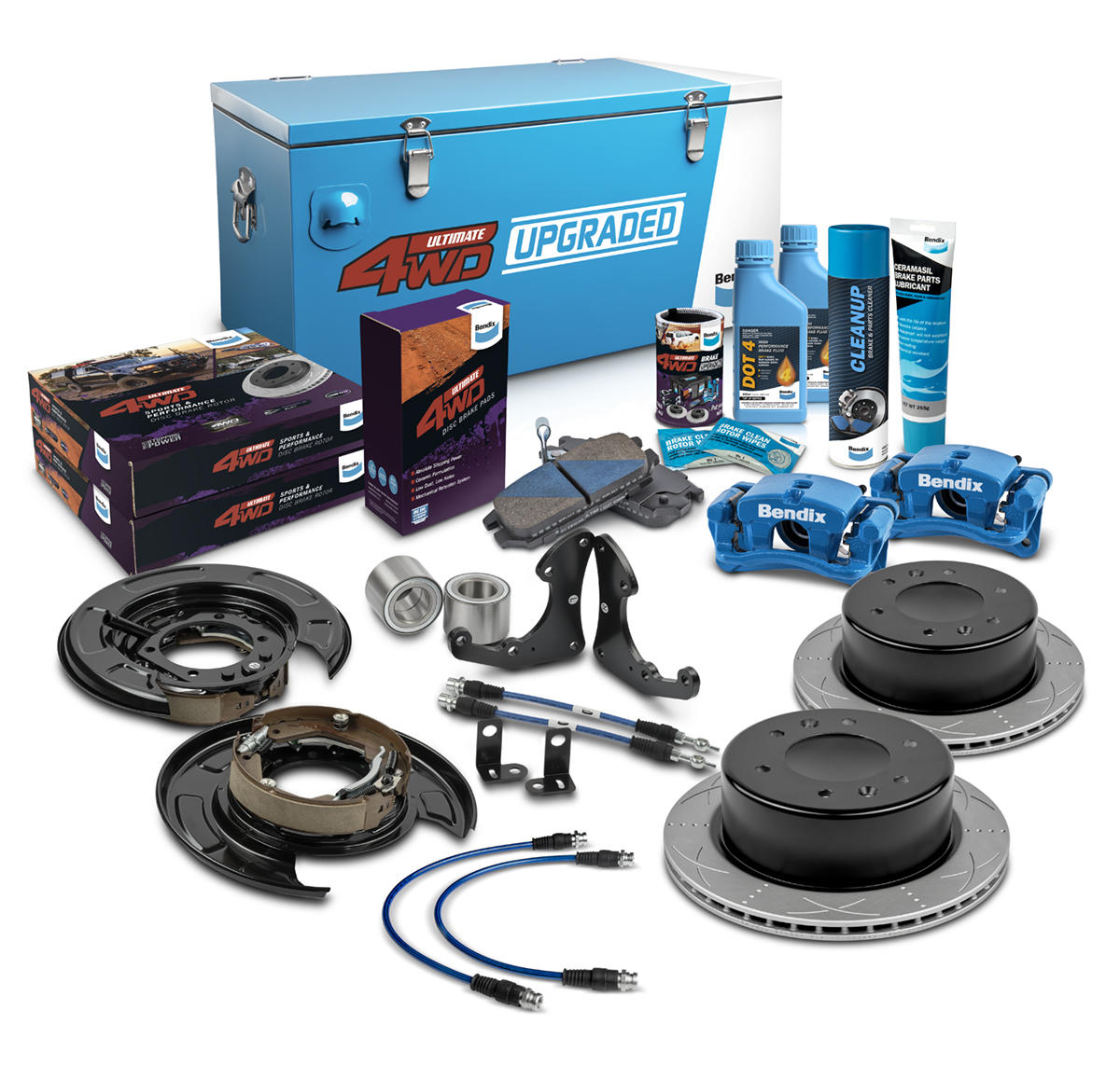 Rear 2" Big Brake Upgrade Kit to suit Ford Ranger PX I, PX II & PX III with 15" or larger wheels