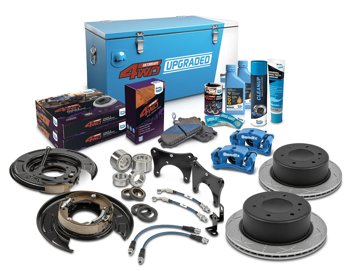 Rear 0" 4WD Drum Upgrade Kit to suit Mitsubishi Triton MQ, MR 2015-on requires 15" wheels or larger