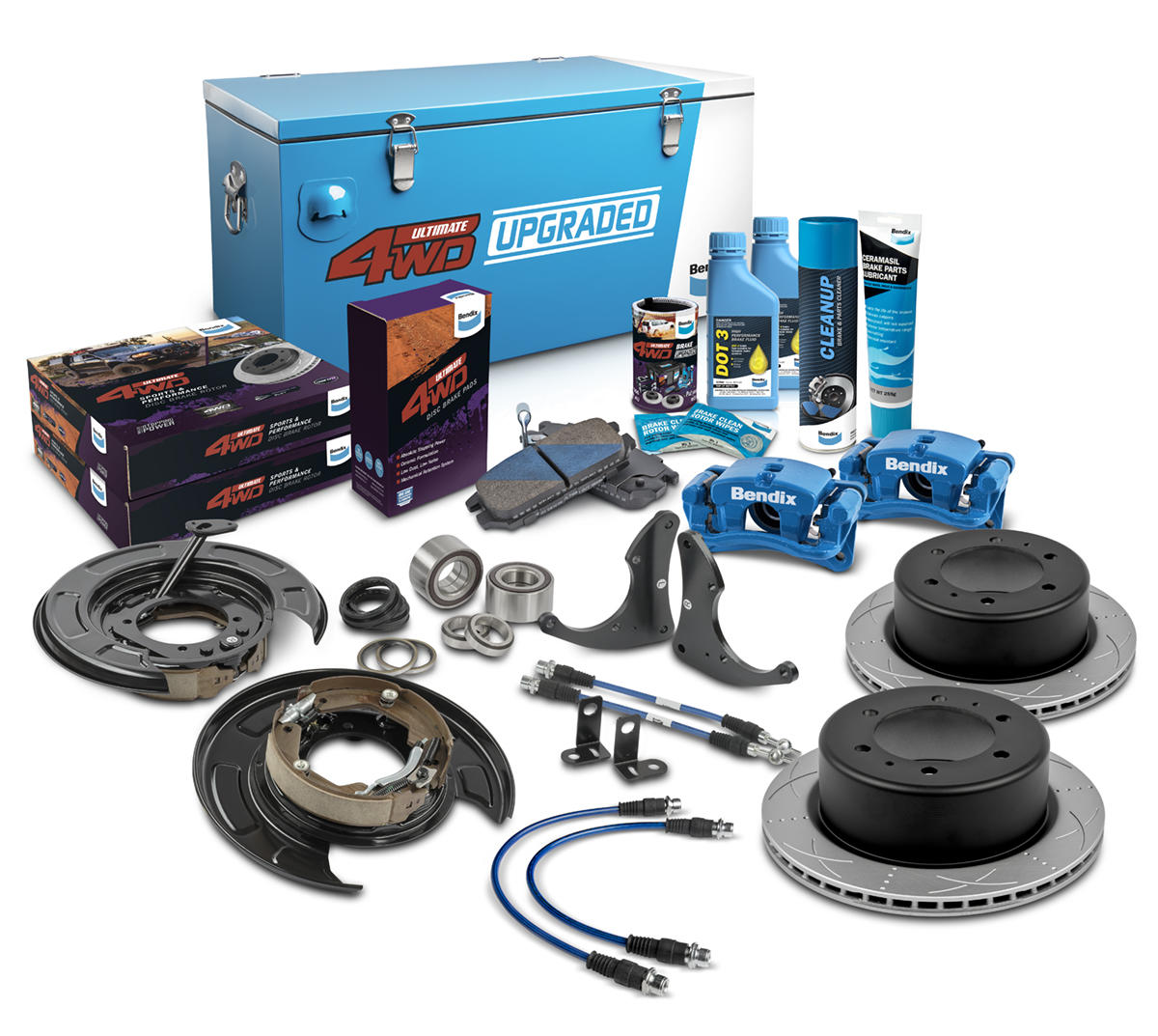 Rear 2" Big Brake Upgrade Kit to suit Toyota Hilux GUN123, 136 & TGN121 2015-on requires 15" wheels or larger