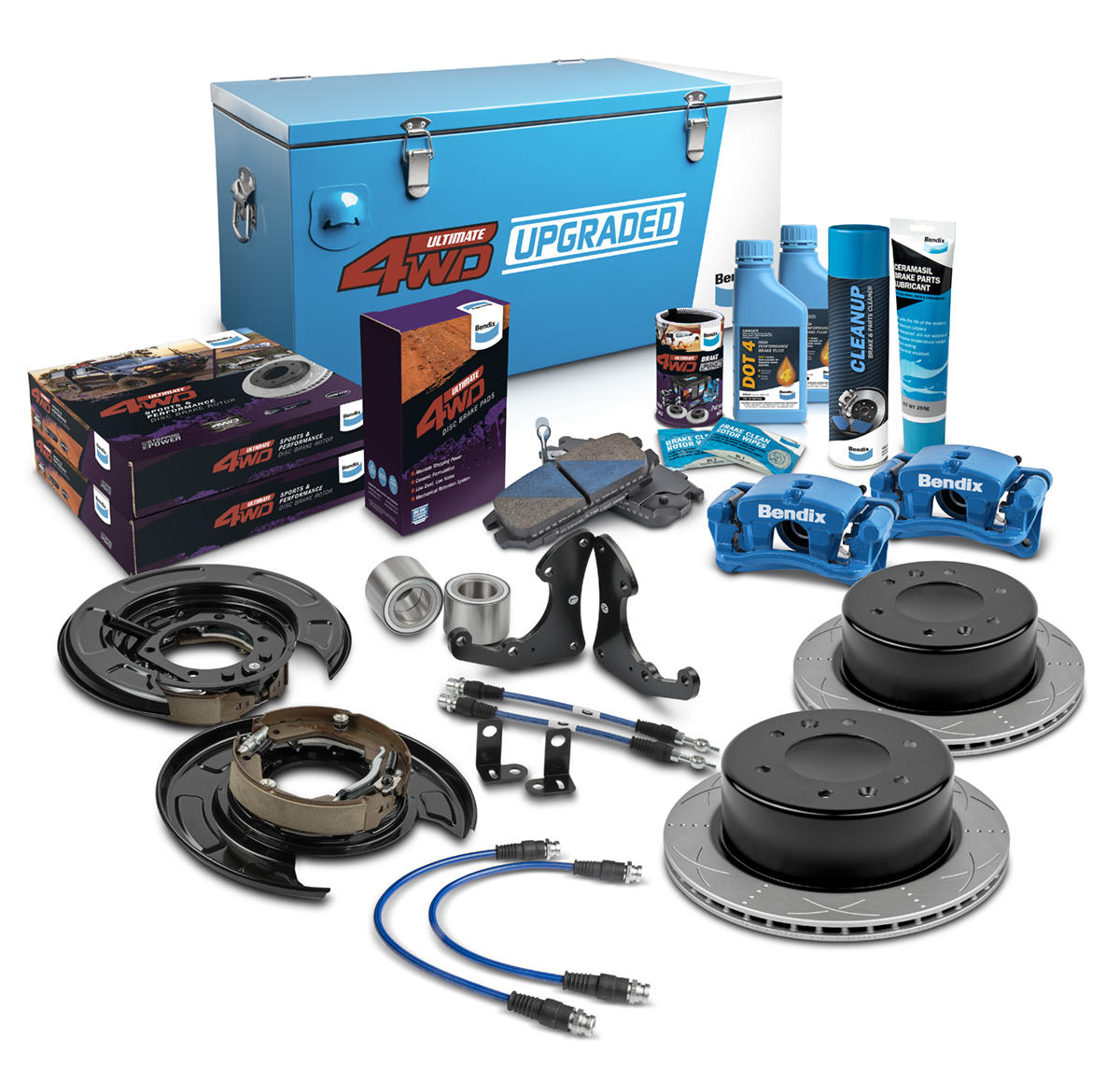 Rear 0" Big Brake Upgrade Kit to suit Ford Ranger PX I, PX II & PX III with 15" or larger wheels