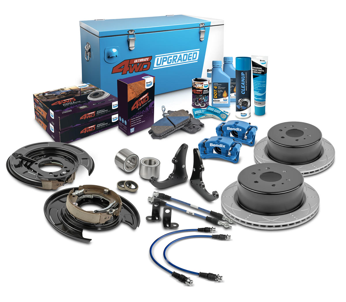 Rear 2" 4WD Drum Upgrade Kit to suit Nissan Navara D23/NP300 2015-on requires 15" wheels or larger
