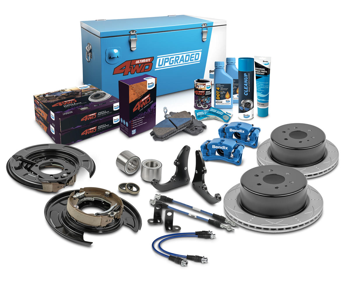 Rear 0" 4WD Drum Upgrade Kit to suit Nissan Navara D23/NP300 2015-on requires 15" wheels or larger