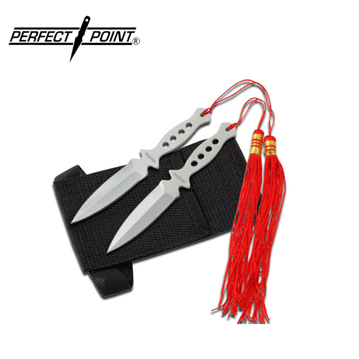 Perfect Point Tassled Throwing Knives 2pk