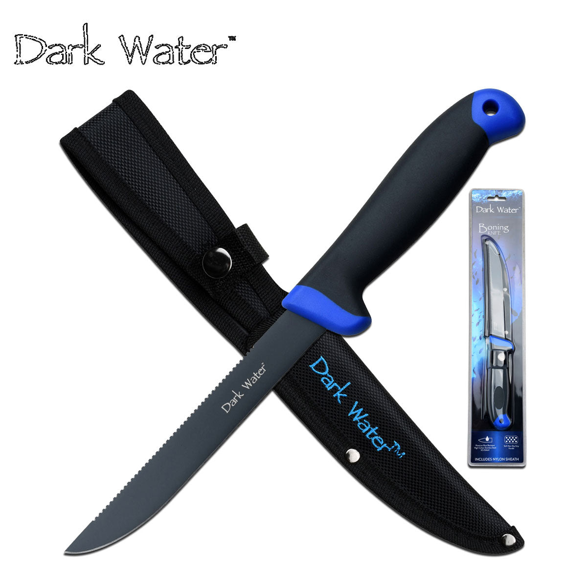 Dark Water Rubber Handle Boning Knife