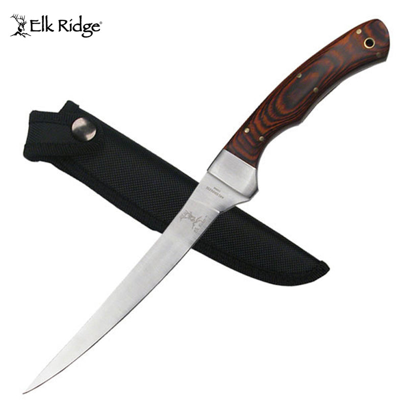 Elk Ridge Fillet Knife w Pakkawood Handle