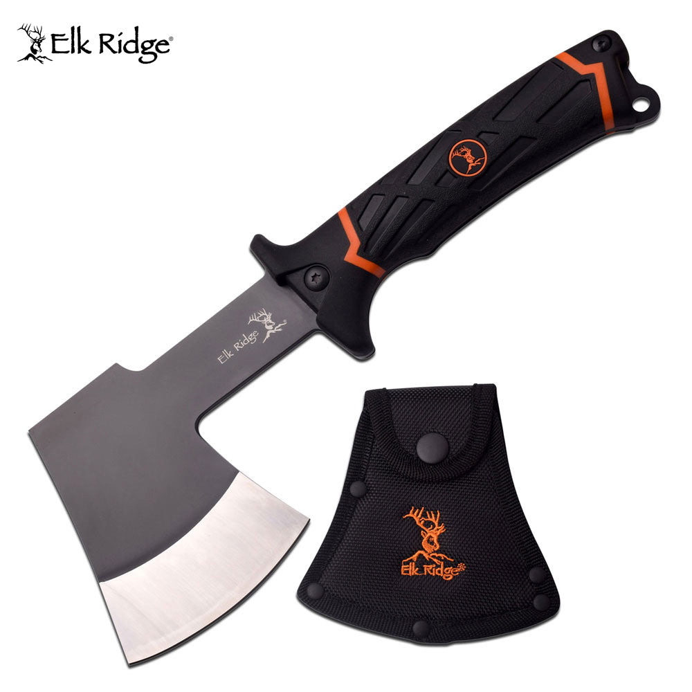 Elk Ridge Orange & Black Rubber Handle Hatchet