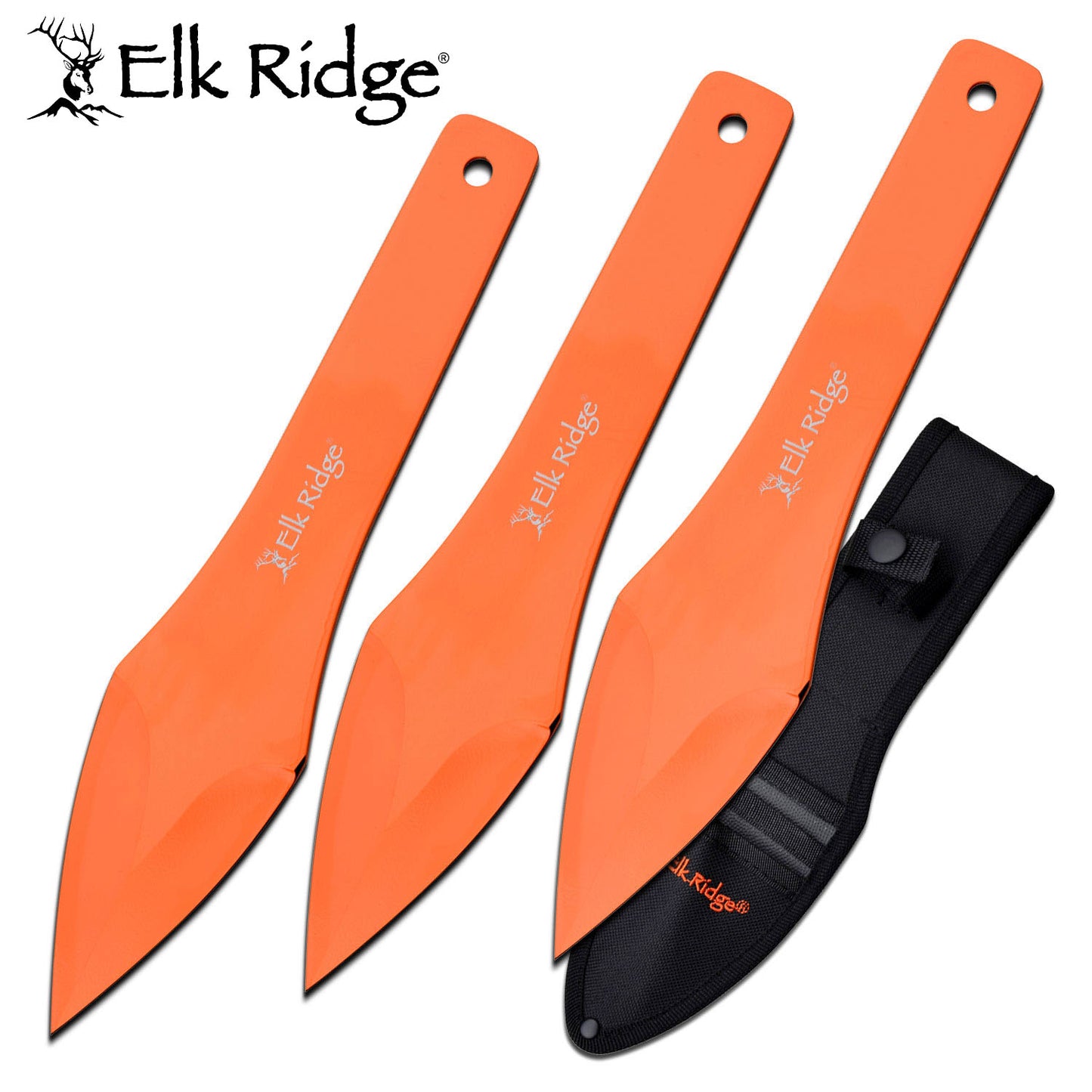 Elk Ridge Orange Throwing Knives 3pk