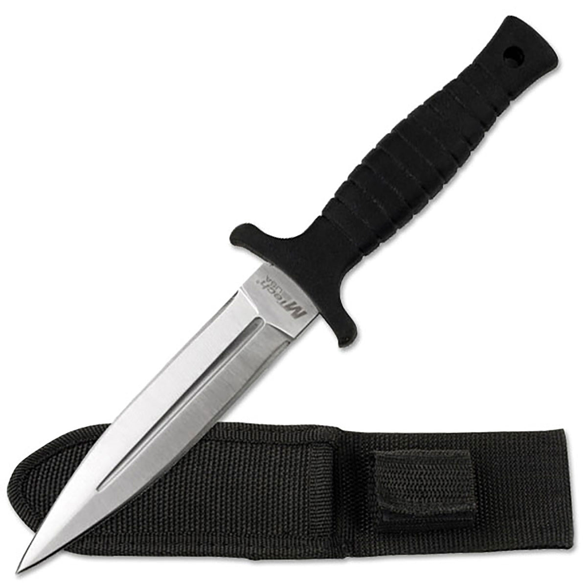 MTech Rubber Handle Dagger - Silver