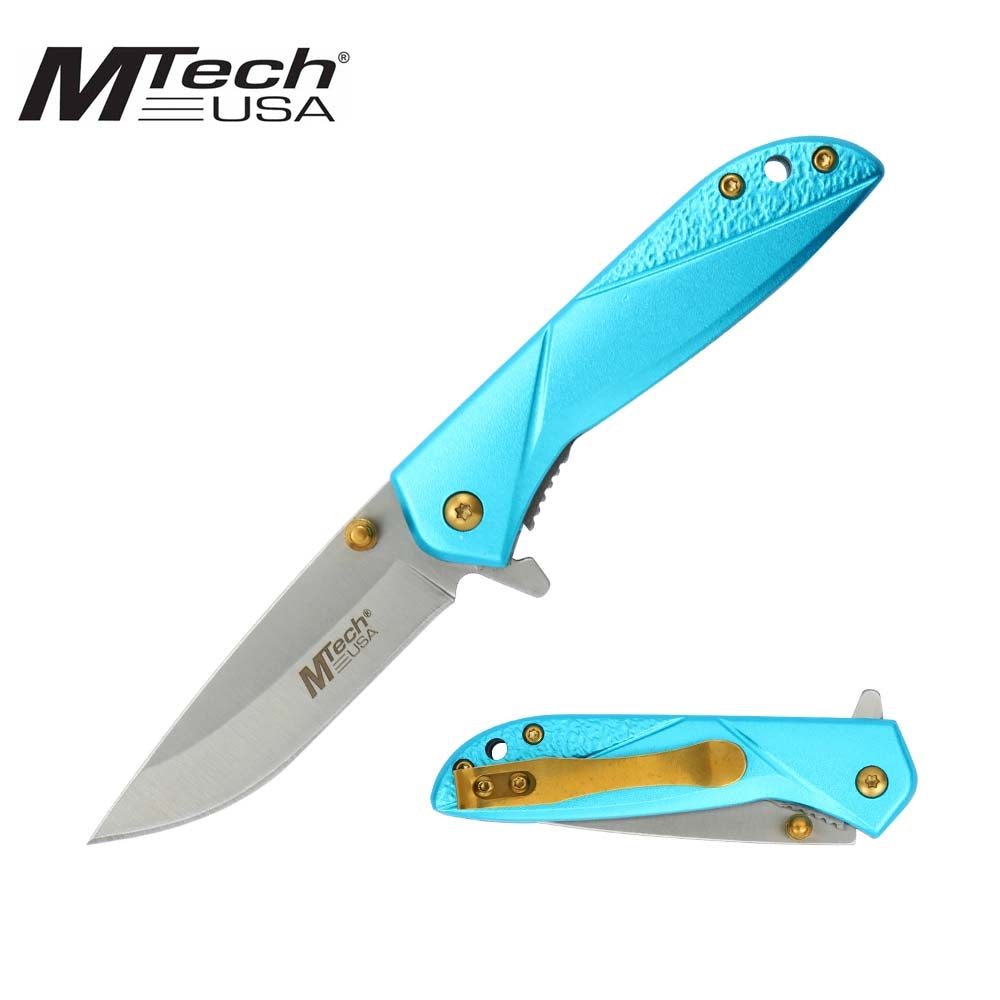 MTech Teal Handle Pocket Knife