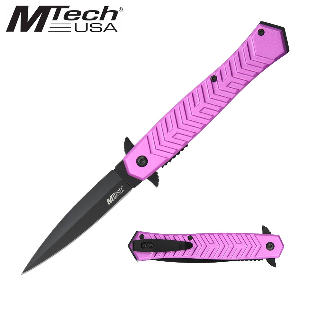 MTech Dagger Style Pocket Knife - Pink