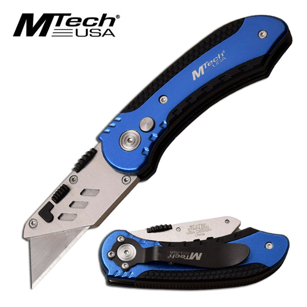 MTech Blue Utility Blade Folding Knife