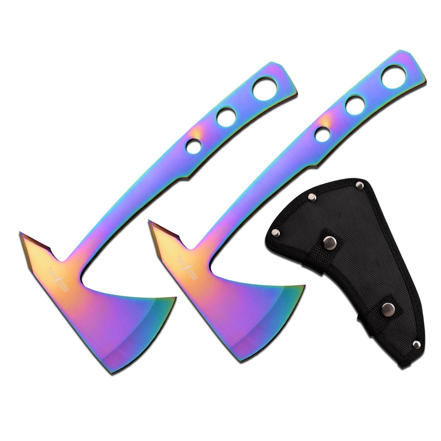 Perfect Point Rainbow Throwing Axes 2pk
