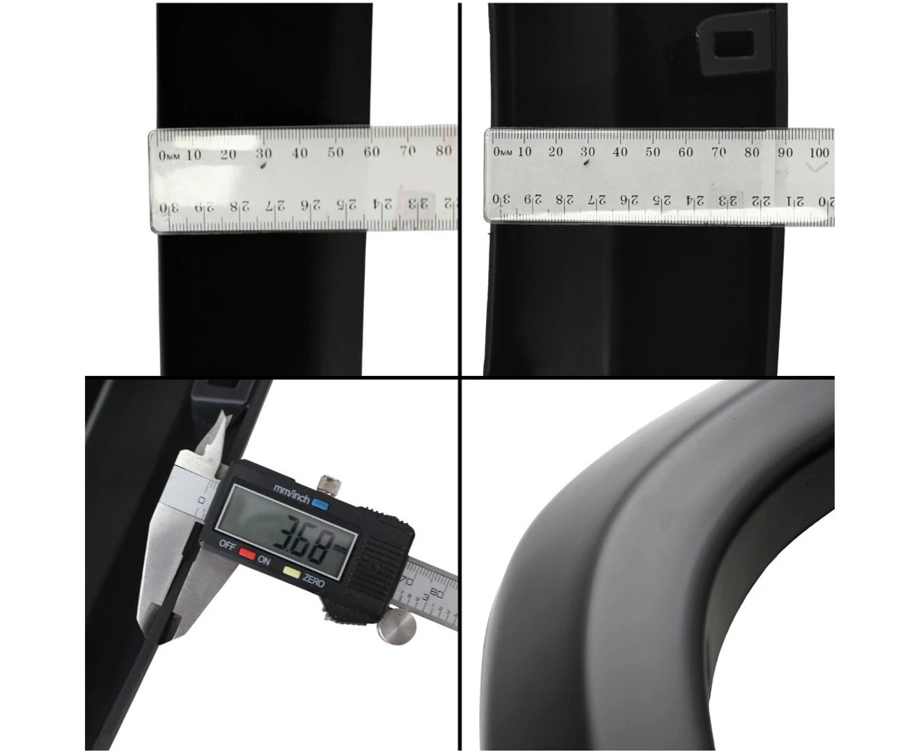 MATTE BLACK FENDER FLARES WITH MUDFLAPS SUITABLE FOR LANDCRUISER 76