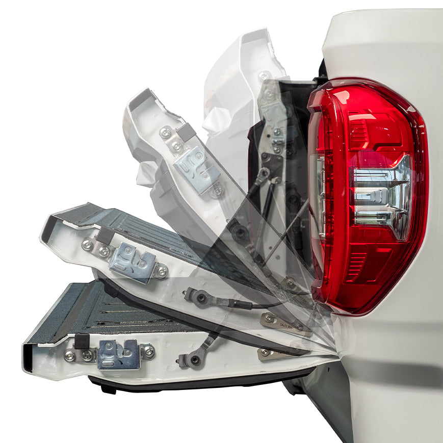 HSP Tail Assist (Twin Strut Weight Reduction + Dampener) Suits T60 Dual & Mega Tub With Black T60-MAX Tailgate Cap