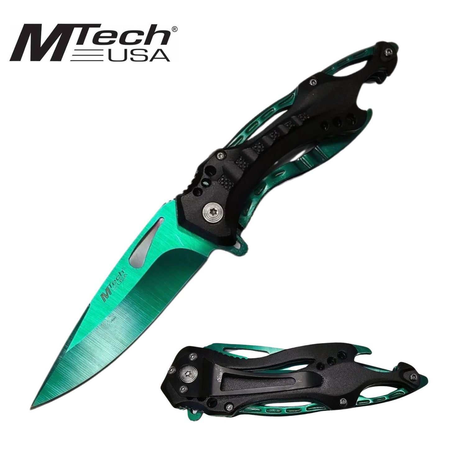 MTech Metallic Green Pocket Knife