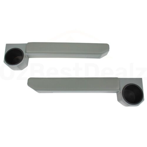 Landcruiser 76 78 79 Series 2007 Grey Armrest Cup holder 3M Tape Cupholder Pair